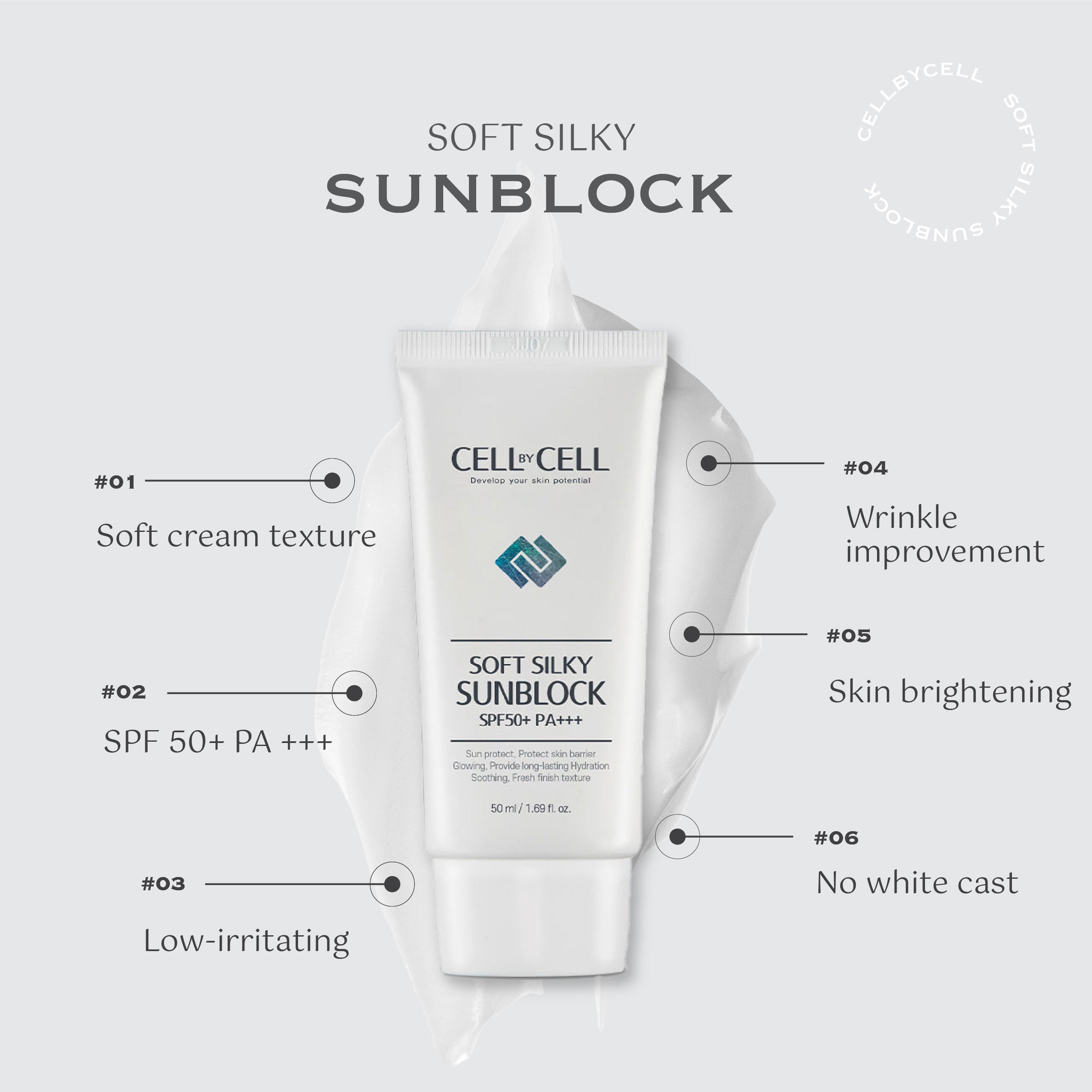 SOFT SILKY SUNBLOCK SPF 50+ PA+++ [50ML]